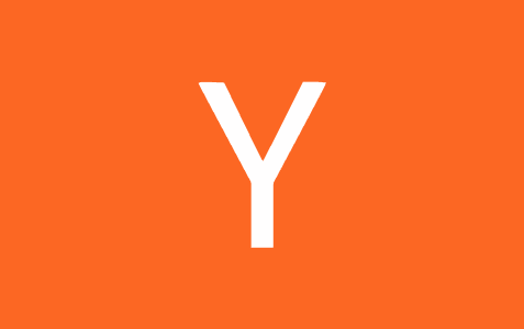 Y Combinator logo on an orange background